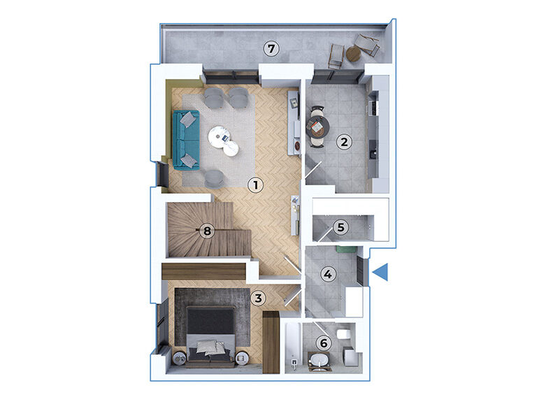 Duplex 4+1 camere – tip A